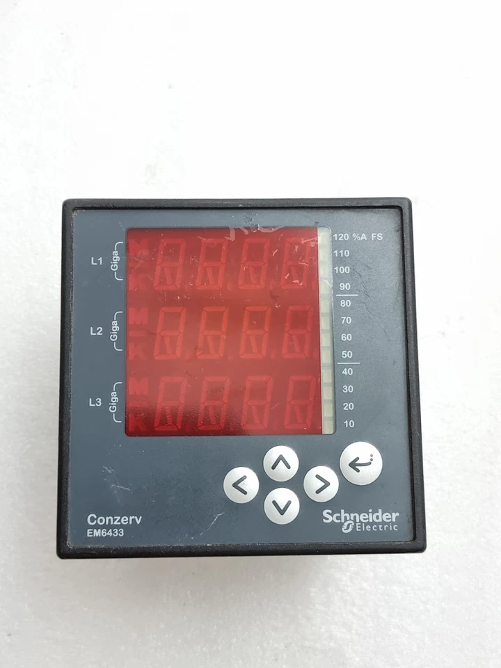 Used Working Schneider Electric Conzerv EM6433 Energy Meter EM6433 Free Ship